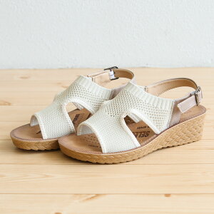 ミュール レディース 痛くない バックストラップ サンダル ヒール つっかけ ウェッジソール ニットアッパー 厚底 軽量 美脚 疲れにくい 歩きやすい 脱げない 上品 カジュアル おしゃれ 大人