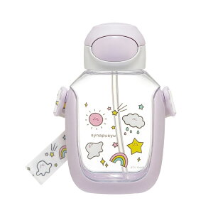 \今だけ10%OFF/ 水筒 キッズ 530ml ワンプッシュ クリアボトル ストロー飲み ショルダーストラップ 名前シール 子供 子ども 男の子 女の子 男子 女子 保育園 幼稚園 遠足 常温 幼児 こども キ