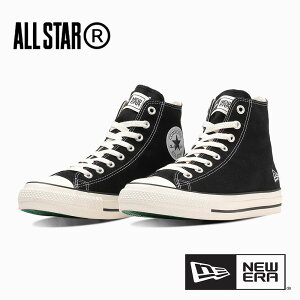 コンバース オールスター R ハイカット スニーカー キャンバス NEW ERA コラボ アパレルブランド リサイクル スペアシューレース 替え紐付き メンズ レディース ジュニア 黒 ブラック CONVERSE ALL