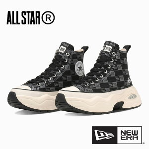 コンバース オールスター R 厚底ハイカット スニーカー キャンバス NEW ERA コラボ アパレルブランド リサイクル ボックスロゴ スペアシューレース 替え紐付き メンズ レディース ジュニア 黒