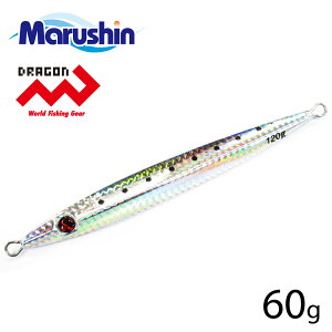 マルシン メタルジグ Four Edge Jaggy シルバー 60g フック無し フォーエッジ ジャギー ハードルアー ロングジグ オフショア ジギング ルアー 太刀魚 サンマ サワラ ソルトルアー ソルトウォータ