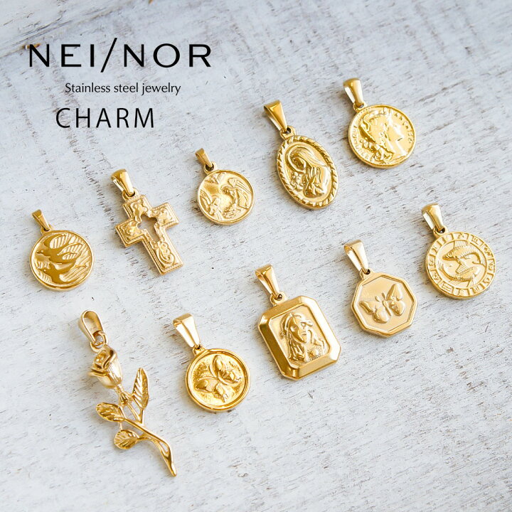 楽天市場】Nei/nor ペンダントトップ コイン ネックレス チャーム  