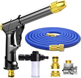 ノズル 電源不要 散水ノズル ホース セット 洗車 伸縮 洗車 伸びるホース 洗車 水道 ノズルヘッド ウォータージェット 強力噴射 銅製金属 漏水防止 高圧 散水ノズル 洗浄 大掃除 先端ノズル 掃除 ドイツ技術 簡単取付