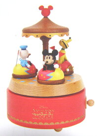 【NEW】ディズニー木製からくりミッキーオルゴール遊園地「曲目：Mickey mouse club march」