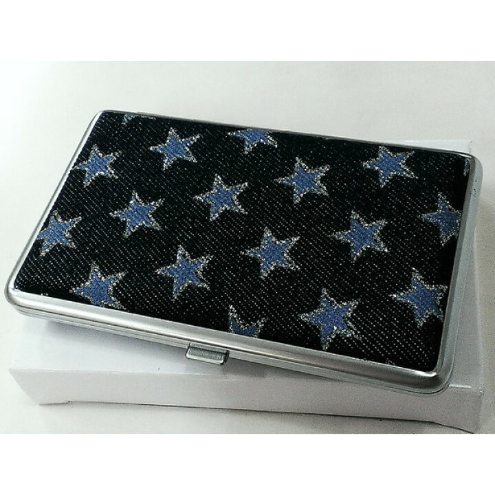 楽天市場 シガレットケース 可愛い煙草入れ レディース ブルースター デニム生地貼り タバコケース たばこケース ロングサイズ対応 コンパクト 丈夫 メンズ Zippoタバコケース 喫煙具のハヤミ