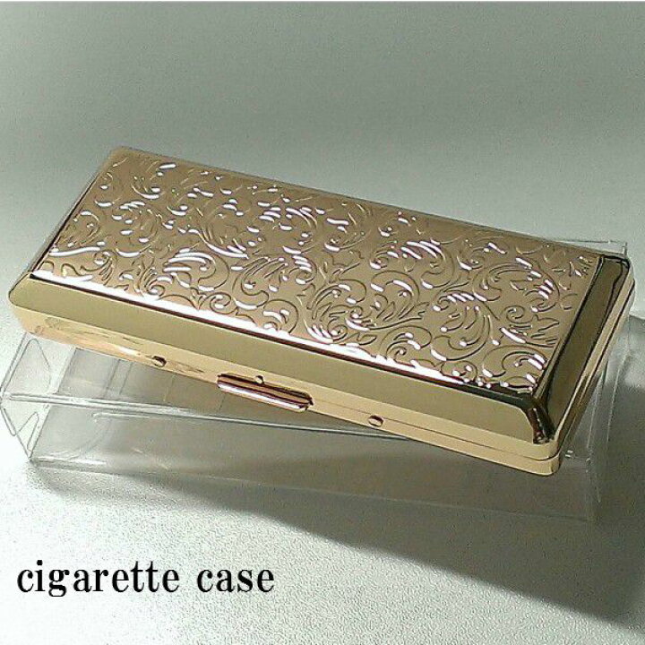 楽天市場 タバコケース レディース 超コンパクト シガレットケース 10本 ロング ゴールド アラベスク 潰れない 金 たばこケース おしゃれ 動画あり ギフト Zippoタバコケース 喫煙具のハヤミ