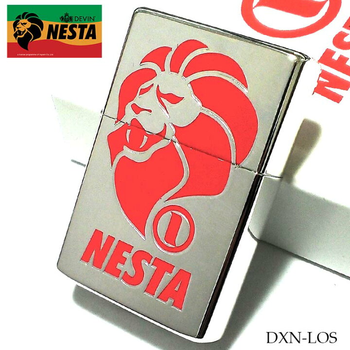 楽天市場】NESTA オイルライター ロゴ シルバー レッド ネスタ 
