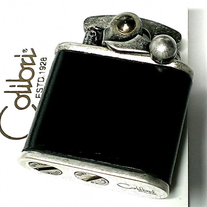 楽天市場】オイルライター Colibri コリブリ 本革巻き 黒 ブラック 