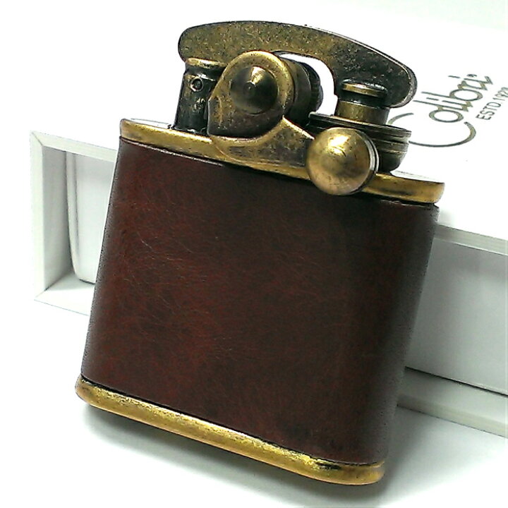 楽天市場】オイルライター Colibri コリブリ 本革巻き 茶 ブラウン 