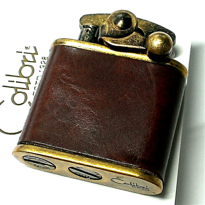 楽天市場】オイルライター Colibri コリブリ 本革巻き 茶 ブラウン
