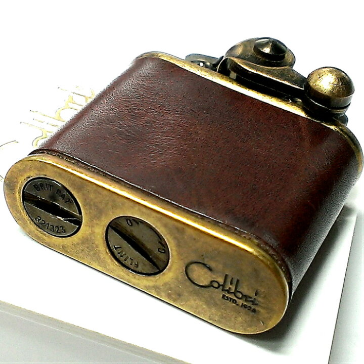 楽天市場】オイルライター Colibri コリブリ 本革巻き 茶 ブラウン