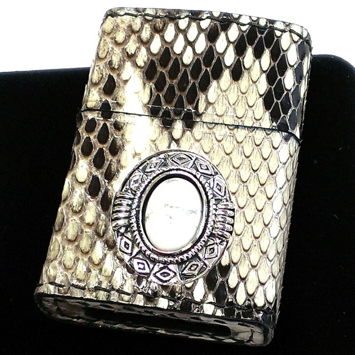 楽天市場】ZIPPO 限定50個生産 パイソン 本革巻き ハウライト 天然石 