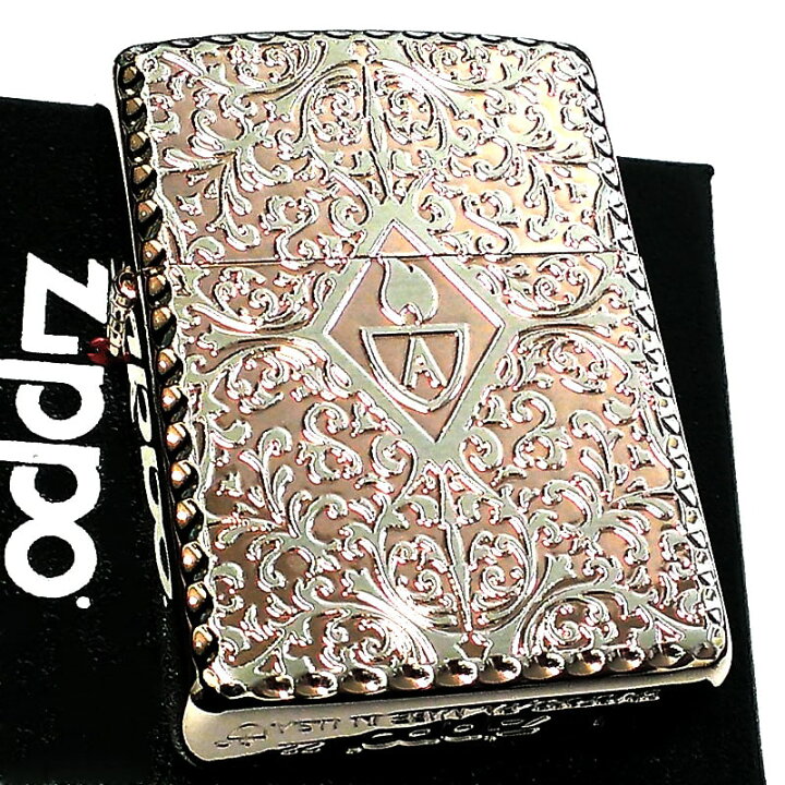 楽天市場】ZIPPO ライター ピンクゴールド アーマー両面アラベスク 