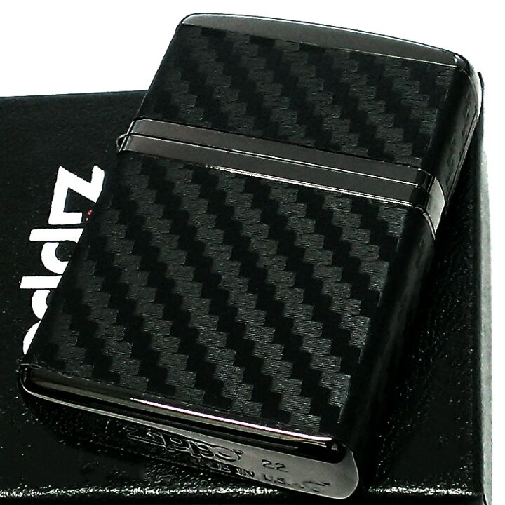 楽天市場】ZIPPO アーマー ジッポ ライター カーボン ブラック 4面連続 