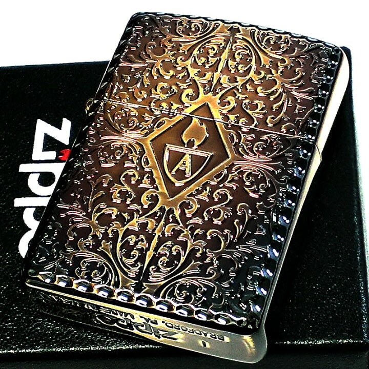 楽天市場】ZIPPO アーマー 両面 アラベスク ジッポライター 中世模様 