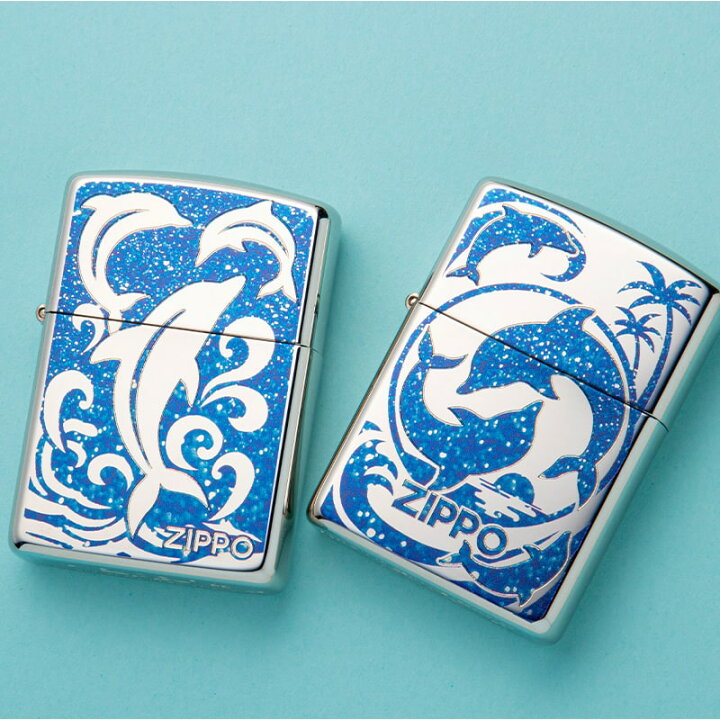 楽天市場】ZIPPO ジッポ アーマー ドルフィン 青 ライター ブルー ラメ 