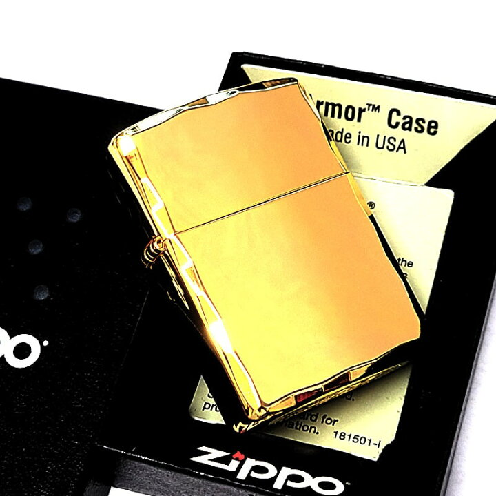 楽天市場】ZIPPO アーマー ジッポ ライター ゴールド シャインレイ 金 