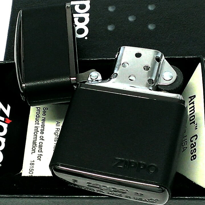 楽天市場】ZIPPO アーマー 革巻き クラシックレザー ブラック 牛革 
