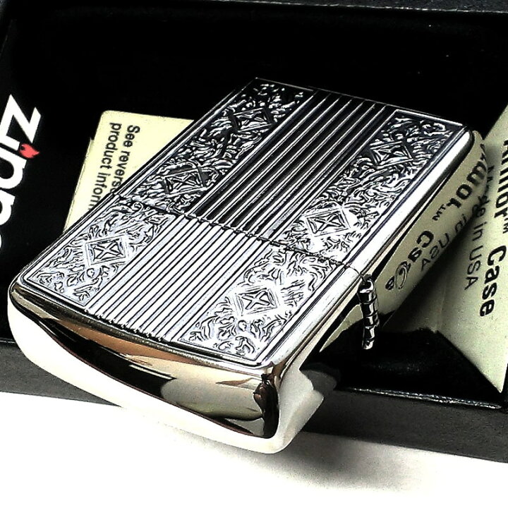 楽天市場】ZIPPO ライター アーマー アラベスク クロス 両面加工 