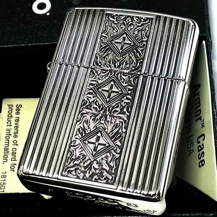 楽天市場】ZIPPO アーマー アラベスク クロス ジッポ ライター 両面 