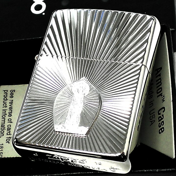 楽天市場】ZIPPO 聖観世音菩薩 アーマー 純銀プレート ジッポ ライター 
