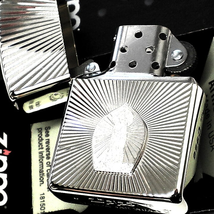 楽天市場】ZIPPO 聖観世音菩薩 アーマー 純銀プレート ジッポ ライター 