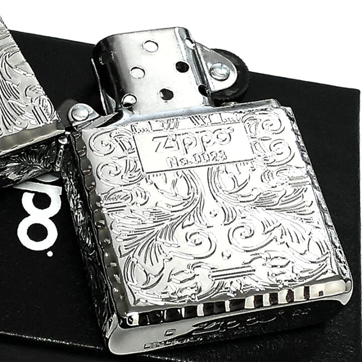 楽天市場】ZIPPO 限定 アーマー アラベスク 5面彫刻 鏡面プラチナ 