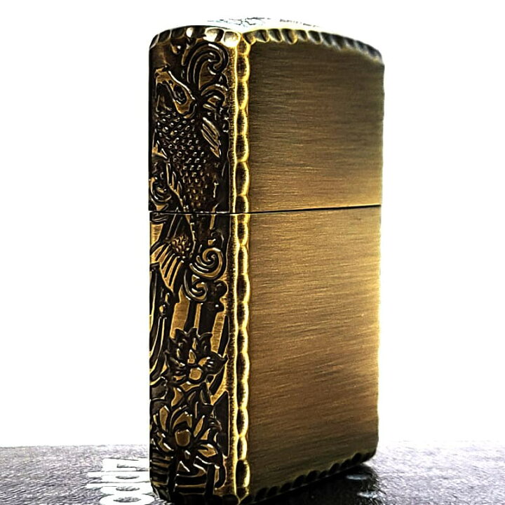 楽天市場】ZIPPO アーマー 限定 3面彫刻 昇鯉 アンティークゴールド 