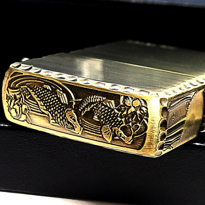 楽天市場】ZIPPO アーマー 限定 3面彫刻 昇鯉 アンティークゴールド