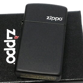 ZIPPO ライター スリム ジッポロゴ マットブラック 艶消し おしゃれ 黒 シンプル かっこいい メンズ ギフト プレゼント