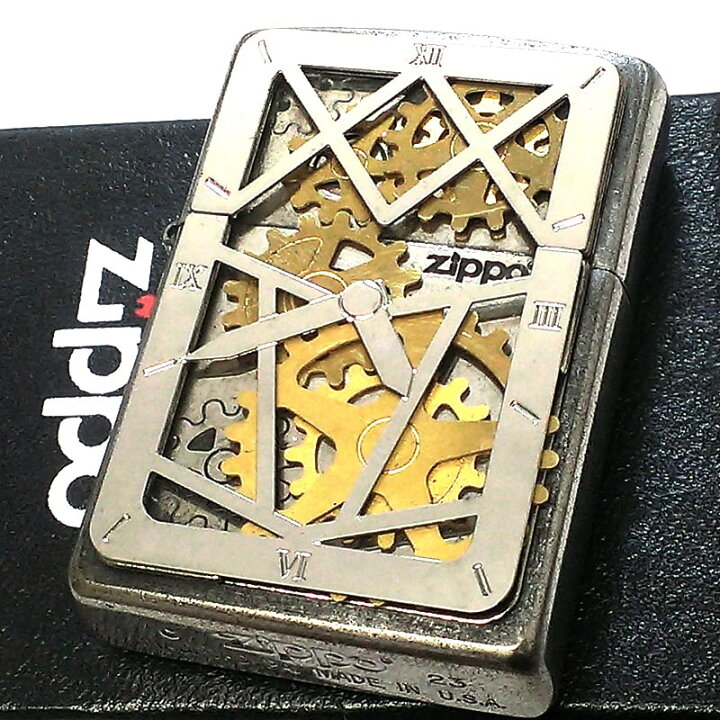 楽天市場】ZIPPO ライター 可動式メタル 古美仕上げ ジッポ ロゴ 