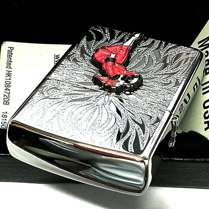 楽天市場】ZIPPO ライター ウィンディガール WINDY シルバー メタル 
