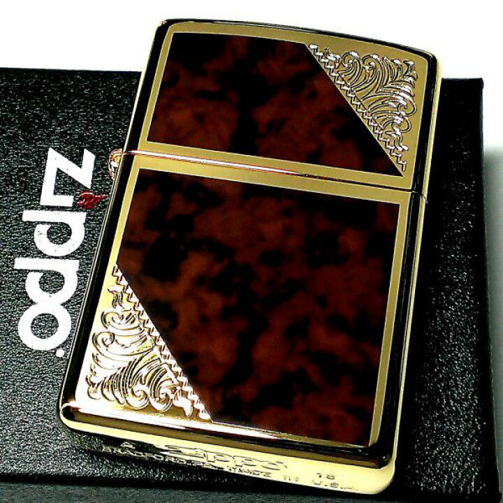 楽天市場】ZIPPO ライター ジッポ ゴールド＆ブラウン クラシック 