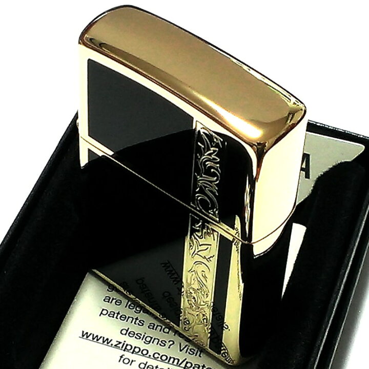 楽天市場】ZIPPO ライター シンプル アラベスク ライン入り ロゴ 金 