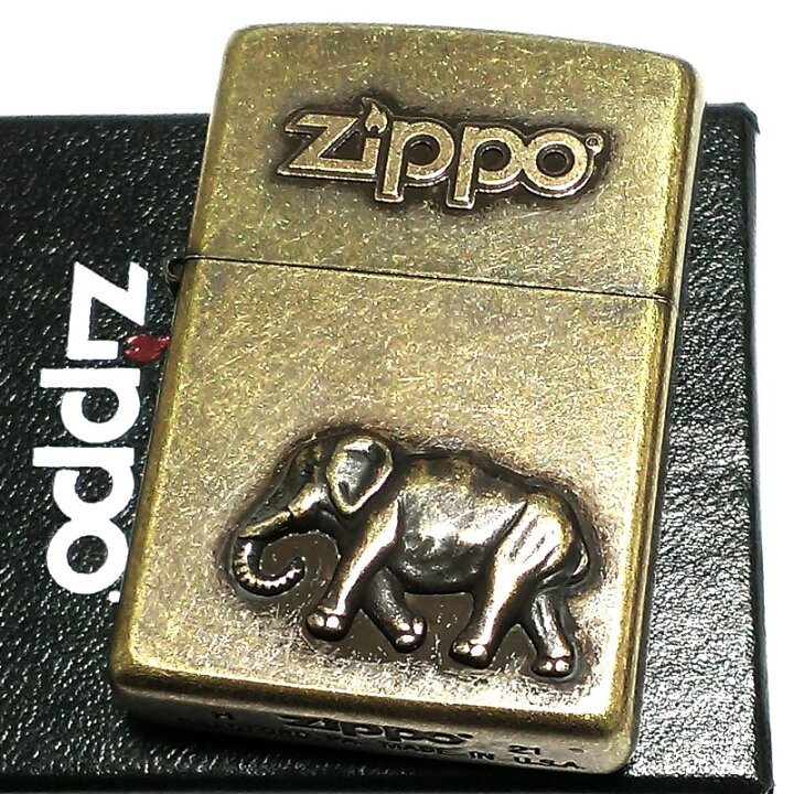 楽天市場】ジッポ アンティークメタル ゾウ ZIPPO ライター 象 古美 