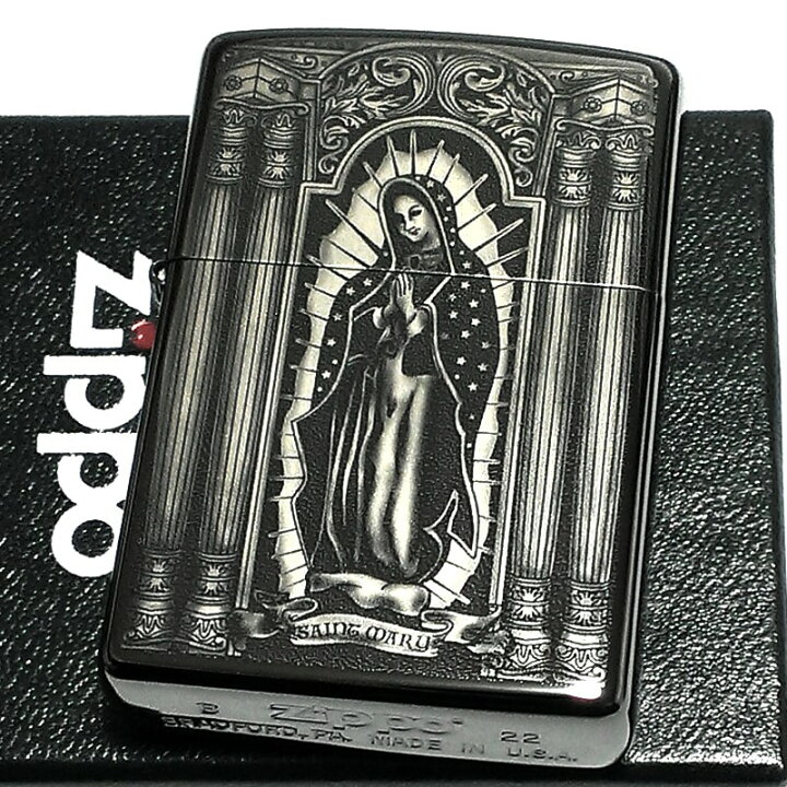 楽天市場】ZIPPO ジッポ ライター 中世 マリア様 かっこいい ブラック  