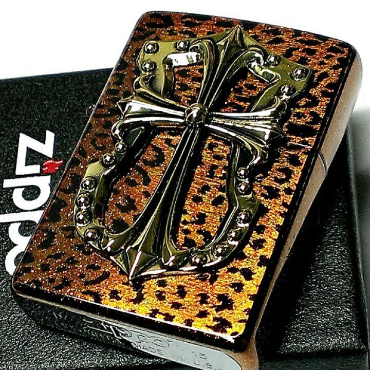 楽天市場】ZIPPO おしゃれ ライター ジッポ 豹柄 ラメ ブラウン クロス 