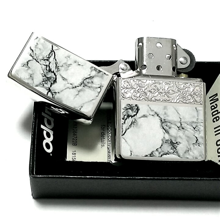 楽天市場】ZIPPO おしゃれ ライター アラベスク＆大理石 ジッポ 