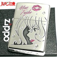 ZIPPO ルパン三世 ジッポ ライター 不二子 アフターシャワー シルバー サテン 可愛い ジッポー アニメ キ…