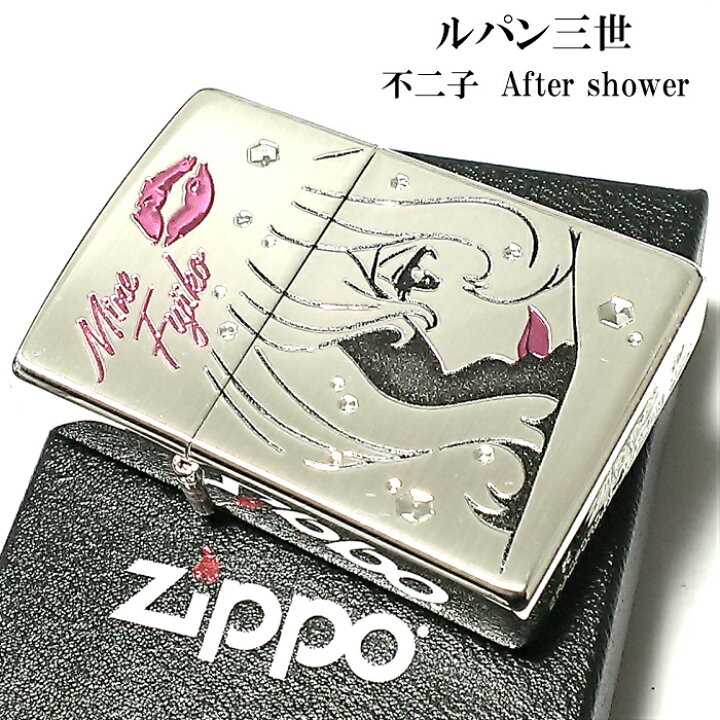 Zippo ルパン三世 ジッポ プレゼント かっこいい ホログラム 可愛い アニメ ブラック 両面柄 ギフト 黒 キャラクター メンズ ジッポー 動画有り ダブルフェイス ライター