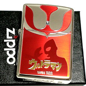 ZIPPO ライター ウルトラマン ジッポ レッド＆シルバー 裏面バルタン星人 かっこいい おしゃれ 赤銀 ラインストーン 円谷プロ 動画あり メンズ ギフト プレゼント