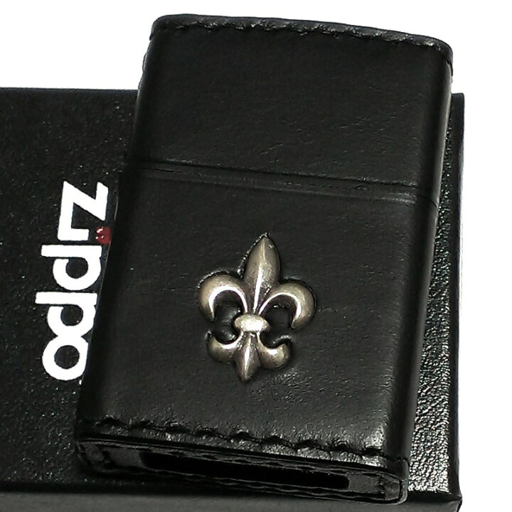 楽天市場】ZIPPO ライター 本牛革巻き ブラック Leather Lily ジッポ 