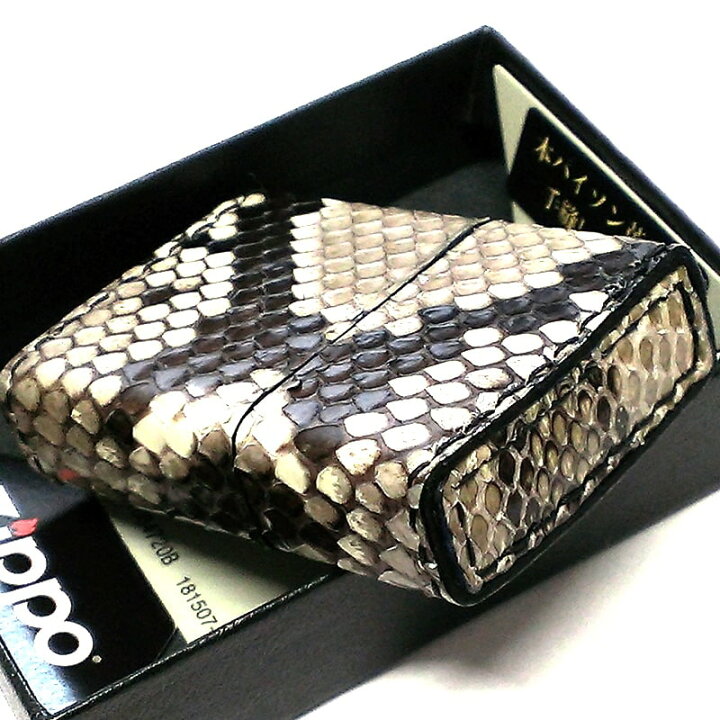 楽天市場】ZIPPO 本革巻き パイソン ジッポ ライター 鱗柄 全面  