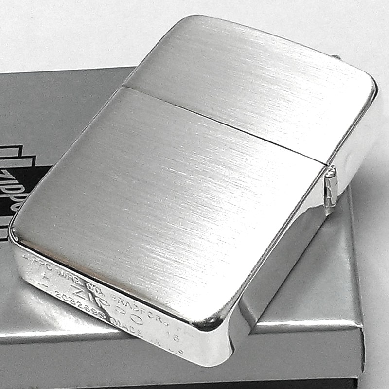 ZIPPO ライター 1941 復刻 レプリカ 高純度銀メッキ 100ミクロン シルバー サテーナ ジッポ 無地 シンプル 4バレル 銀 丸型  おしゃれ かっこいい メンズ ギフト プレゼント | Zippoタバコケース 喫煙具のハヤミ