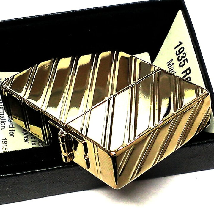 楽天市場】ZIPPO ライター 1935 復刻レプリカ ジッポー K24 純金メッキ 
