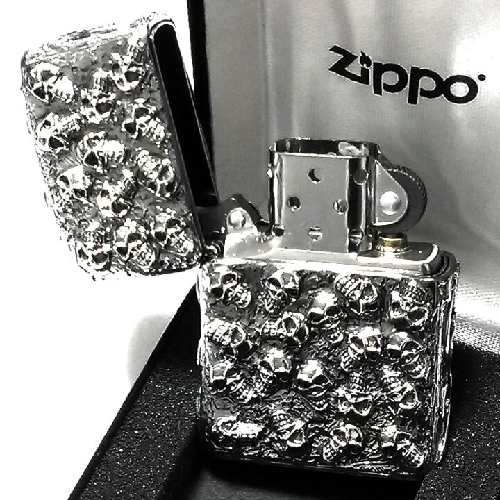楽天市場】ジッポ スカルジャケット 超重厚 メタルジャケット ZIPPO 