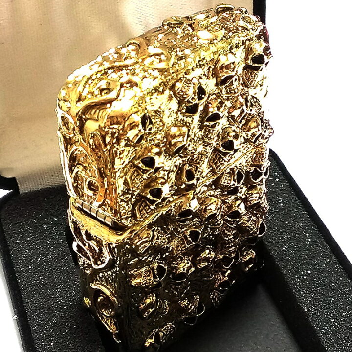 楽天市場】ZIPPO スカルジャケット 超重厚 金タンク メタルジャケット 