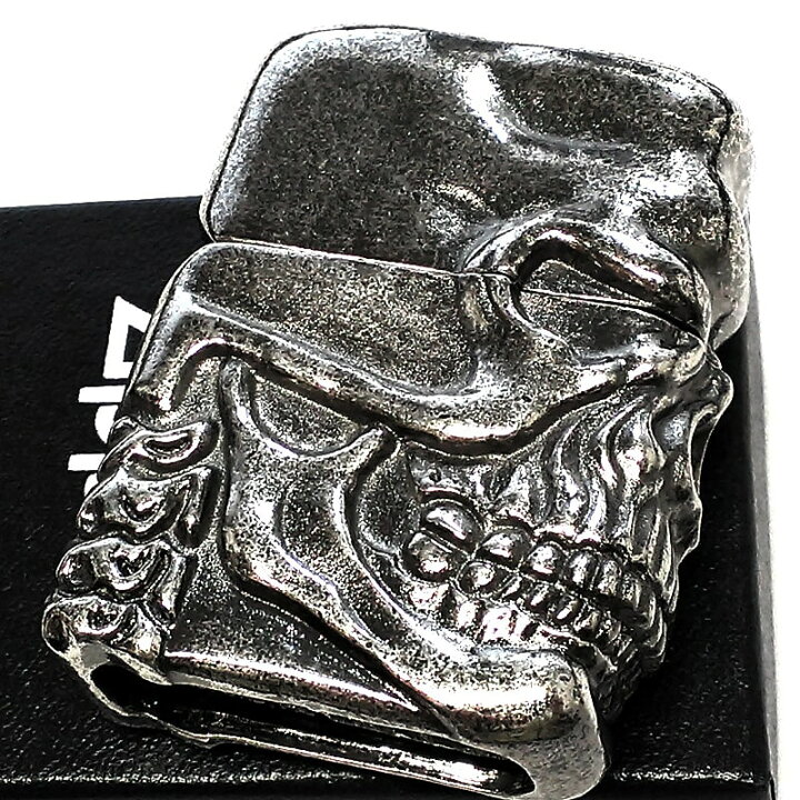 楽天市場】ZIPPO メタルジャケット 超重厚 スカルフェイス ジッポ 