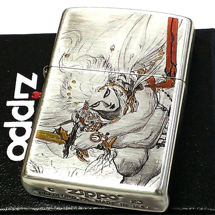 楽天市場】ZIPPO ツインソード 天野喜孝 アンティーク 銀いぶし 