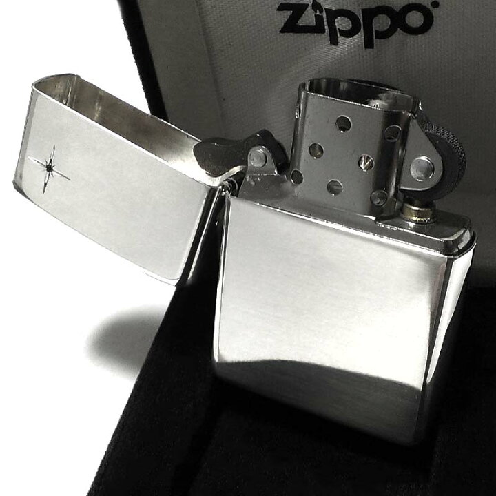 楽天市場】ZIPPO 純銀 スターリングシルバー 天然ブラックダイヤ 